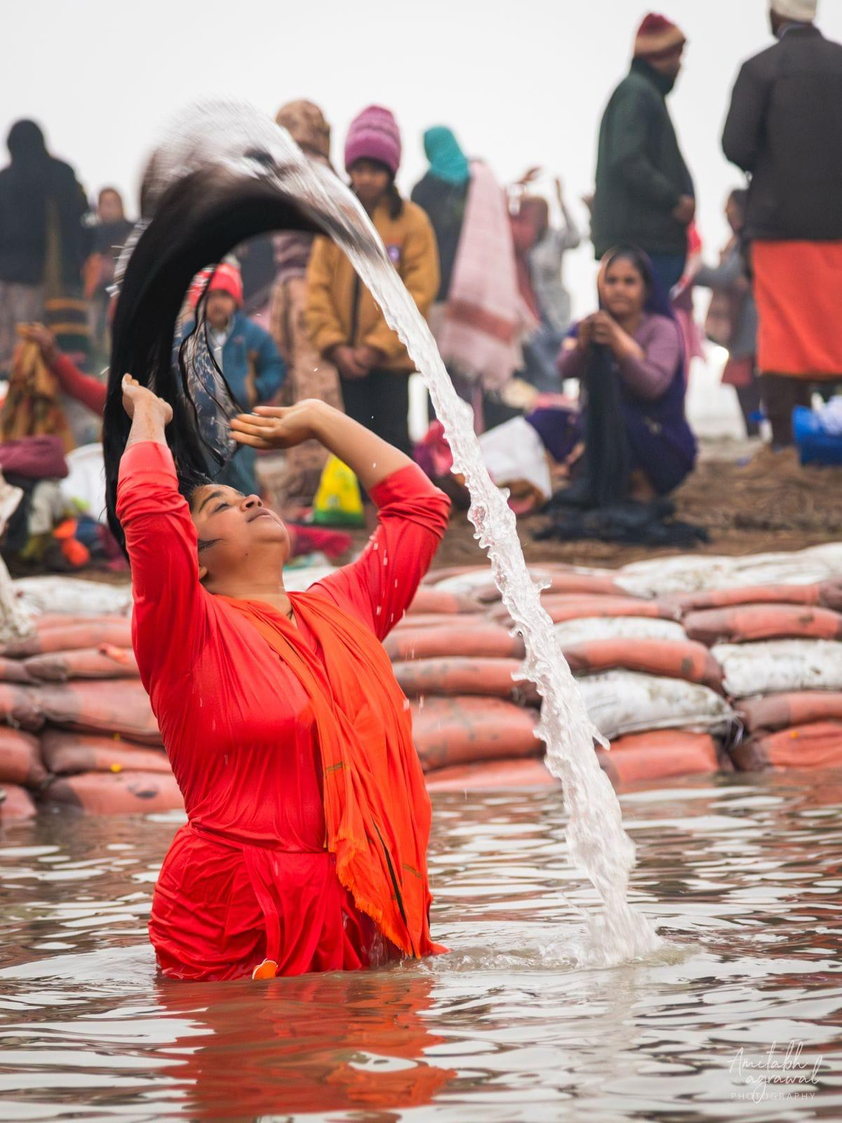 Guru Maa at the sacred riverbank